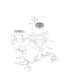 Kohler Cv740-0039 Blower Housing And Baffles Diagram and Parts List for M60-KH (53BH8CT6050-27HP-OHV)(2010) Cub Cadet Lawn Tractor